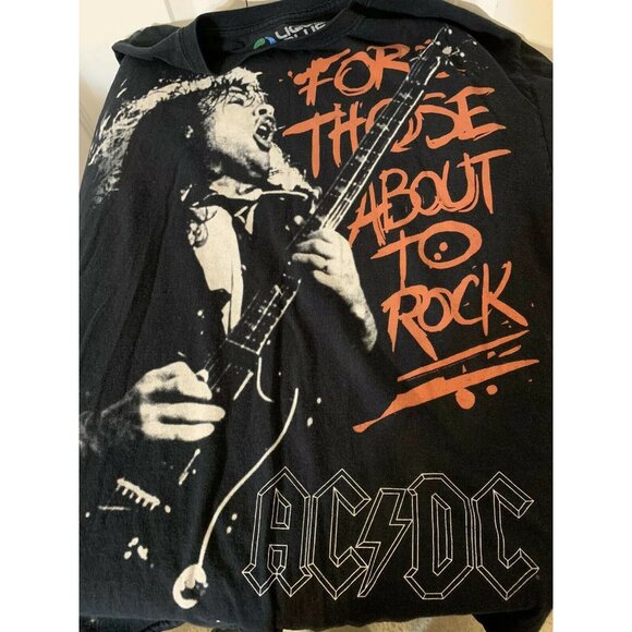 AC/DC Liquid Blue T Shirt Men’s Sz XL For Those About To Rock ANGUS YOU… - Picture 7 of 8